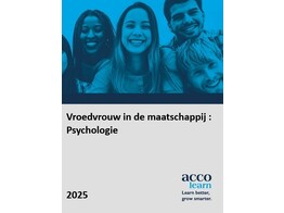 Vroedvrouw in de maatschappij   Psychologie 2025 - Cursus